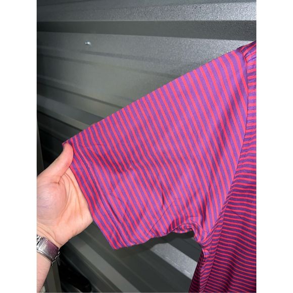 Purple & Pink Peter Millar Crown Crafted Golf Polo Shirt Size L - Picture 4 of 7